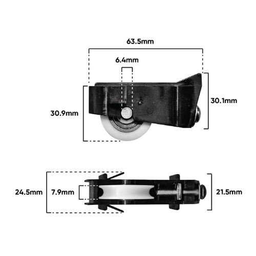 Carriage Sliding Door Adj & Roller 25kgs (A170)
