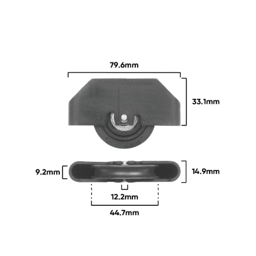 ADJUSTABLE CARRIAGE & ROLLER 45MM