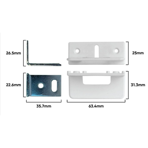 Floor & Architrave Door Guide Kit  63W x 31H x 25L