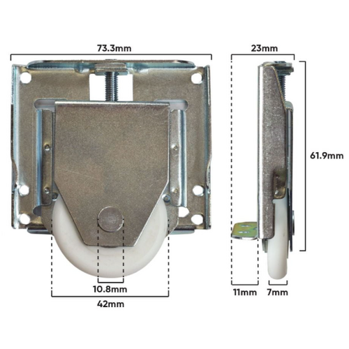 Car W/drobe DR Adj & Convex Roller(D711)