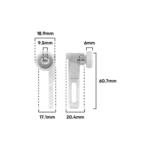 Hanger Screen Door Adj & Roller L/R