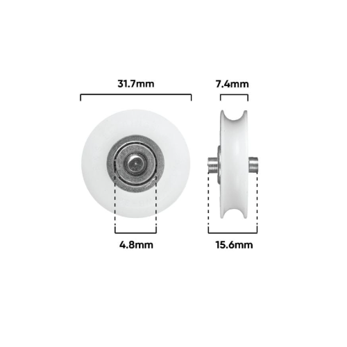 Roller 32mm dia 4.8mm Axle (D160)
