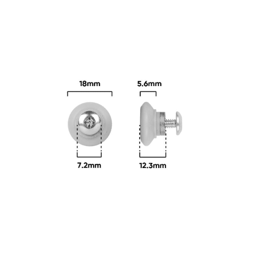 Roller 18mm dia V shape (D341)