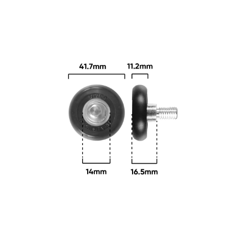 Roller 41mm dia Convex With Stud(d370)