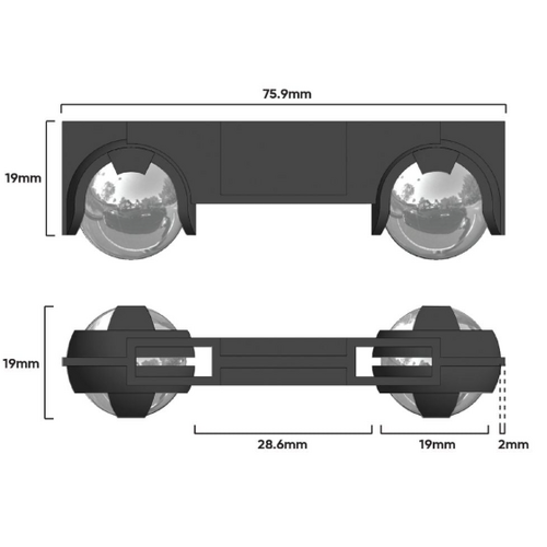 Twynball Steel Balls & Holder(D540)