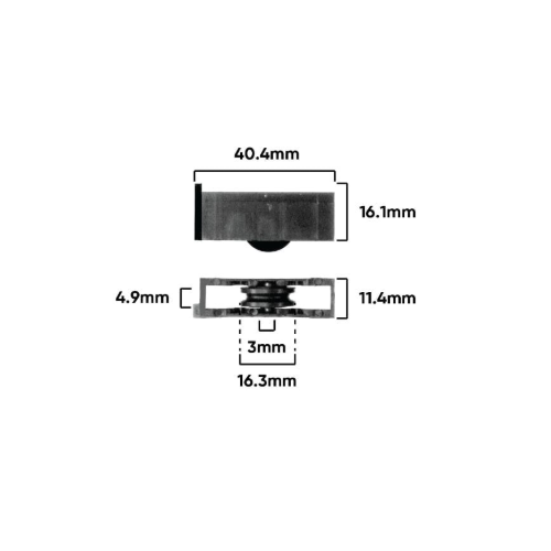 Window Carriage & Roller Set 16mm â 2 pack