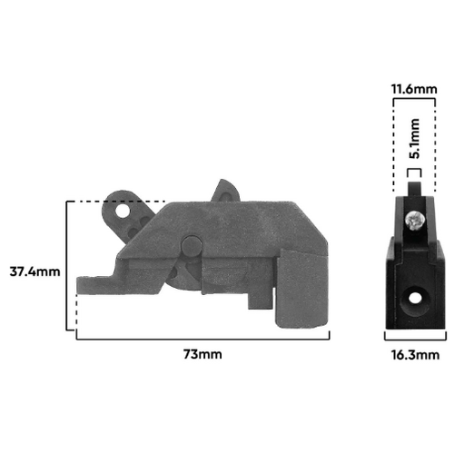Carriage Shower Screen Black (G010)