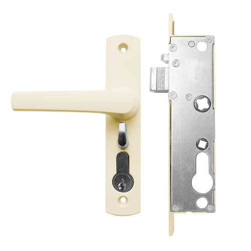Hinged Screen Door Lock Cream Includes Cylinder