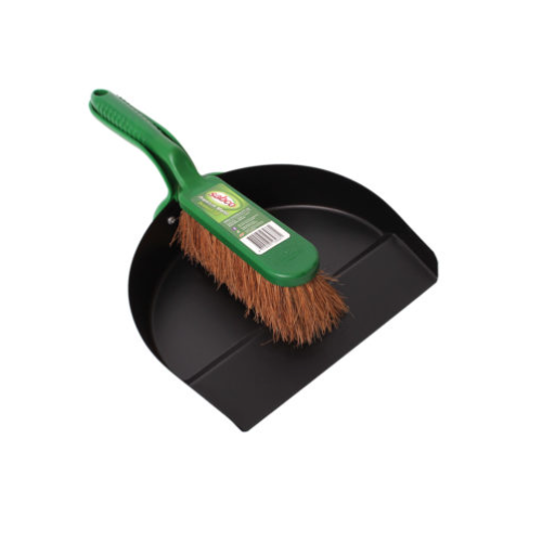 Sabco Premium Metal Dustpan & Brush Set Heavy Duty