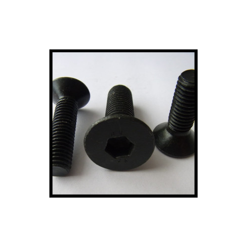Socket Cap Screw Flat Head M6 x 16mm Black 10.9 Grade