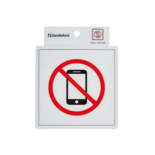 NO MOBILE S/ADHESIVE SIGN