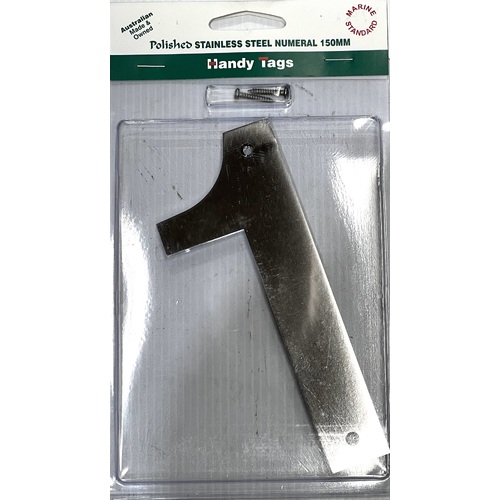 S/Steel-Polished 150mm Numeral 1 (5)