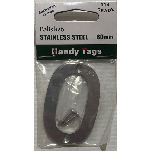 S/Steel-Polished 60mm Numeral 0 (5)
