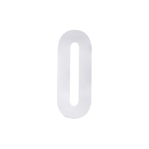 Wheelie Bin Nmbr White 170mm - 0 (2pcs) Wht