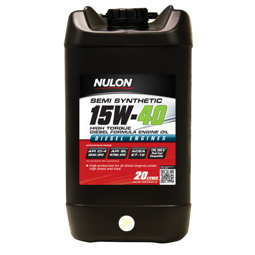 Nulon Semi Synthetic 15W-40 High Torque Diesel Formula Engine Oil 20 Litre